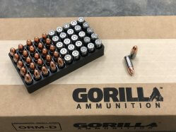 Gorilla Training, 9mm 124gr Pistol Ammunition â€“ 50 Round Box