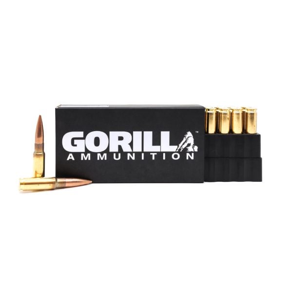 Gorilla Ammunition 8.6 Blackout, 300gr Sierra MatchKing Subsonic Ammunition - 20 Round Box