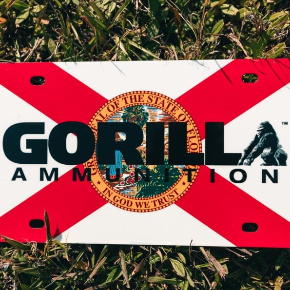 Gorilla Florida Flag License Plate