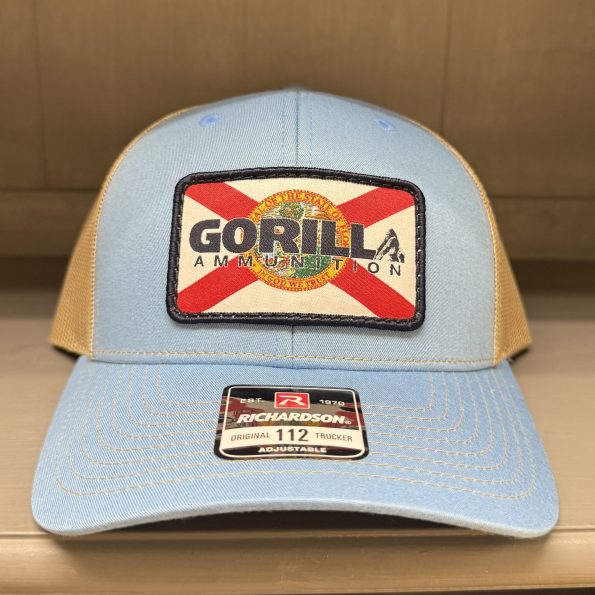Florida Flag Trucker Hat - Columbia Blue/Khaki