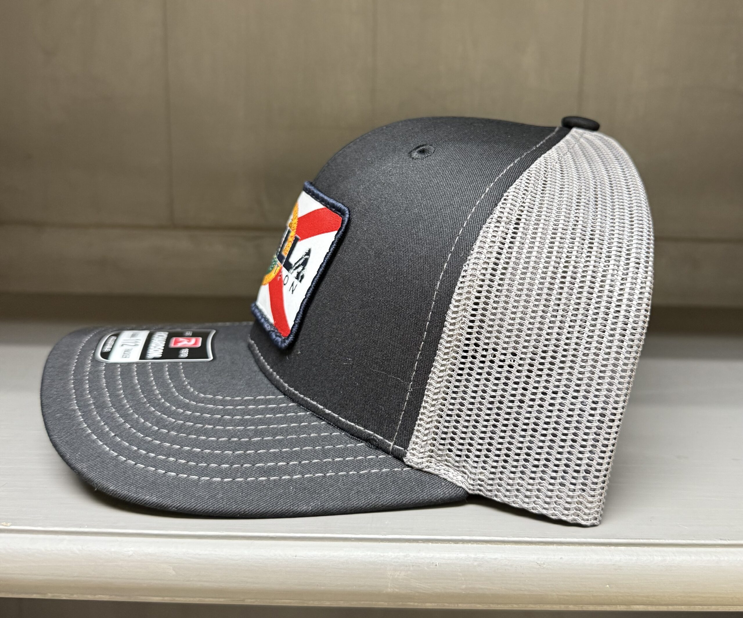 Florida Flag Trucker Hat - Black/Charcoal - Image 2